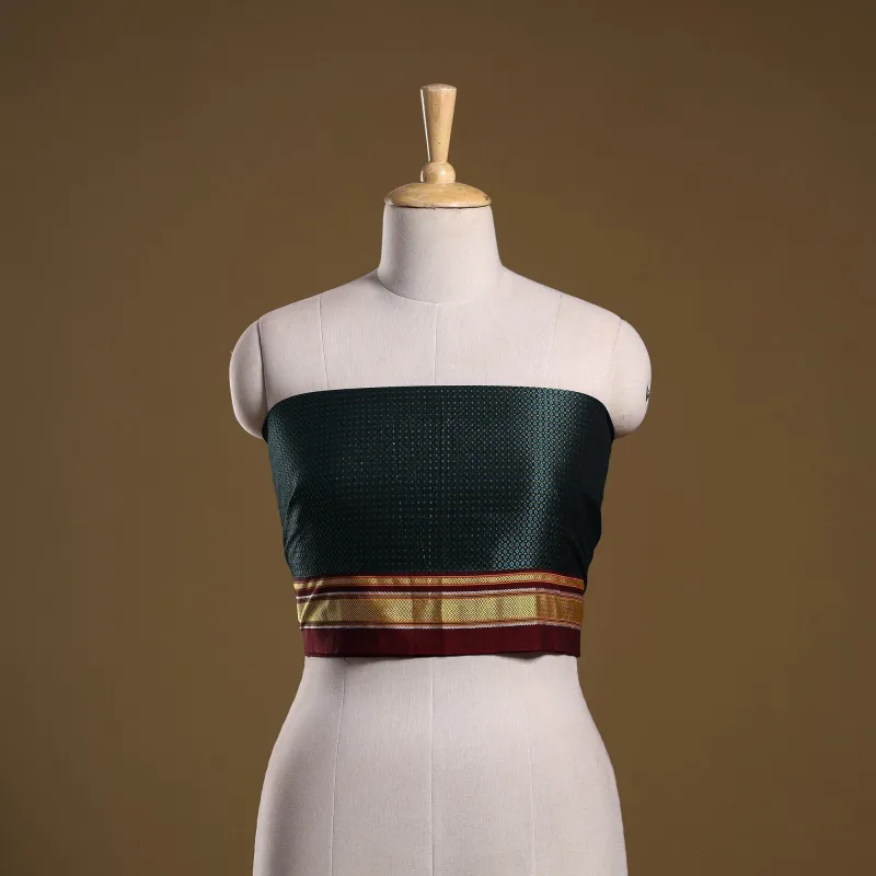 Green - Khun Weave Cotton Blouse Piece 69 sold by Itokri