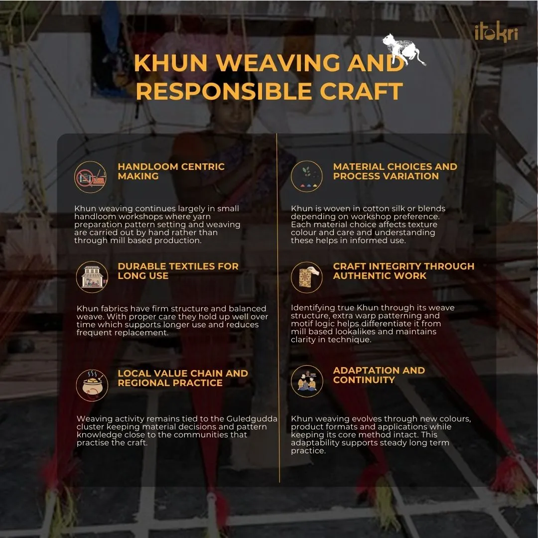Red - Khun Weave Cotton Blouse Piece 67 sold by Itokri product image thumbnail 5