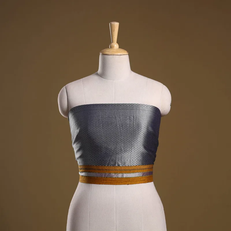 Grey - Khun Weave Cotton Blouse Piece 66 made by Itokri