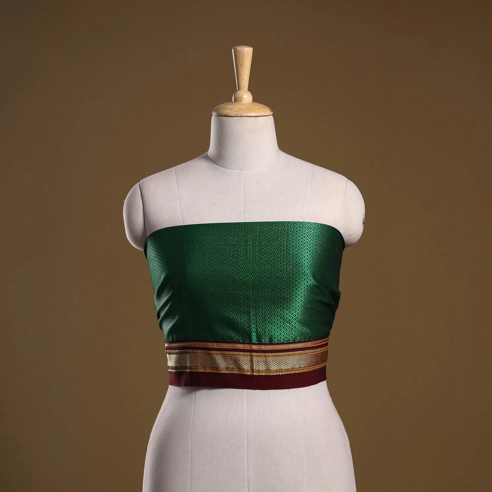 Green - Khun Weave Cotton Blouse Piece 65 sold by Itokri