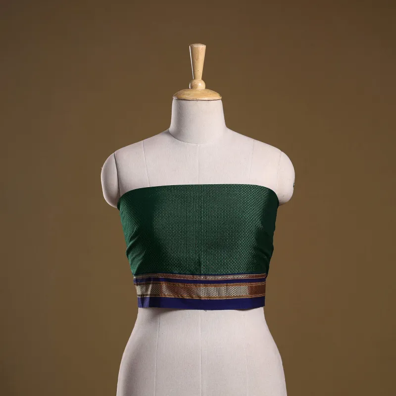 Green - Khun Weave Cotton Blouse Piece 54 made by Itokri