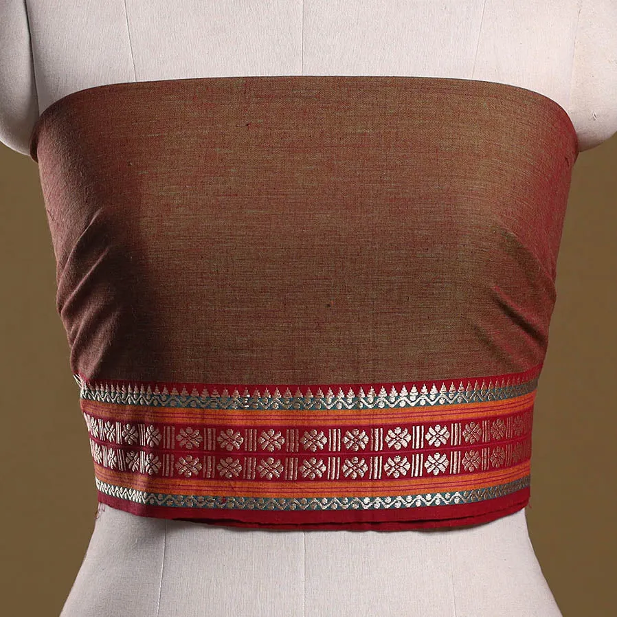 Brown - Dharwad Weave Cotton Blouse Piece 35 sold by Itokri product image thumbnail 2