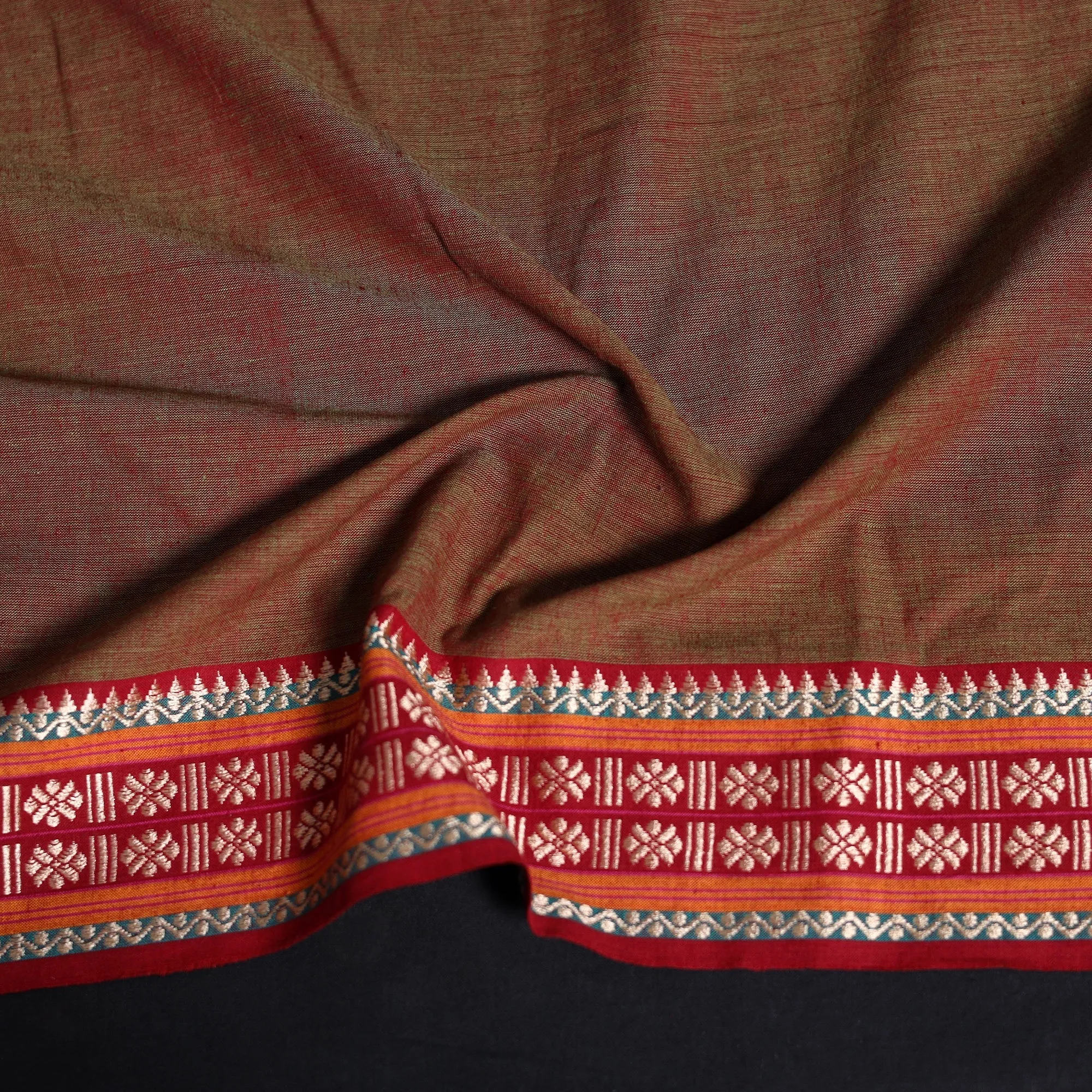 Brown - Dharwad Weave Cotton Blouse Piece 35 sold by Itokri product image thumbnail 3