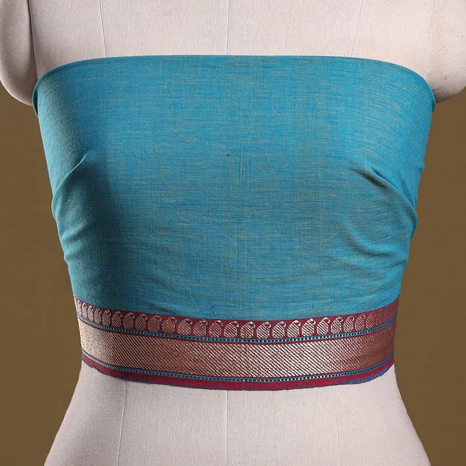 Blue - Dharwad Weave Cotton Blouse Piece 29 sold by Itokri product image thumbnail 2