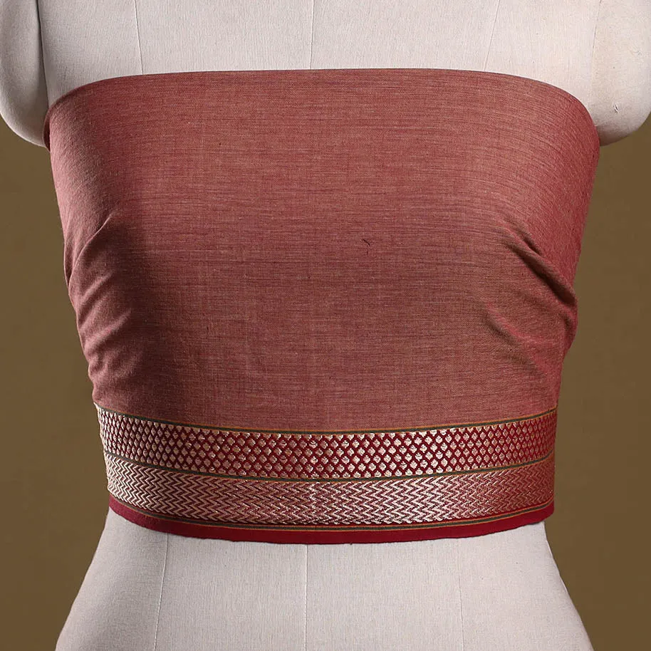 Brown - Dharwad Weave Cotton Blouse Piece 28 sold by Itokri product image thumbnail 2