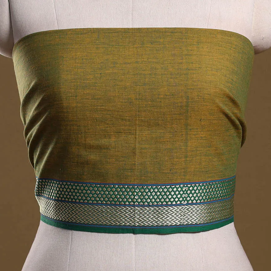 Green - Dharwad Weave Cotton Blouse Piece 12 sold by Itokri product image thumbnail 2