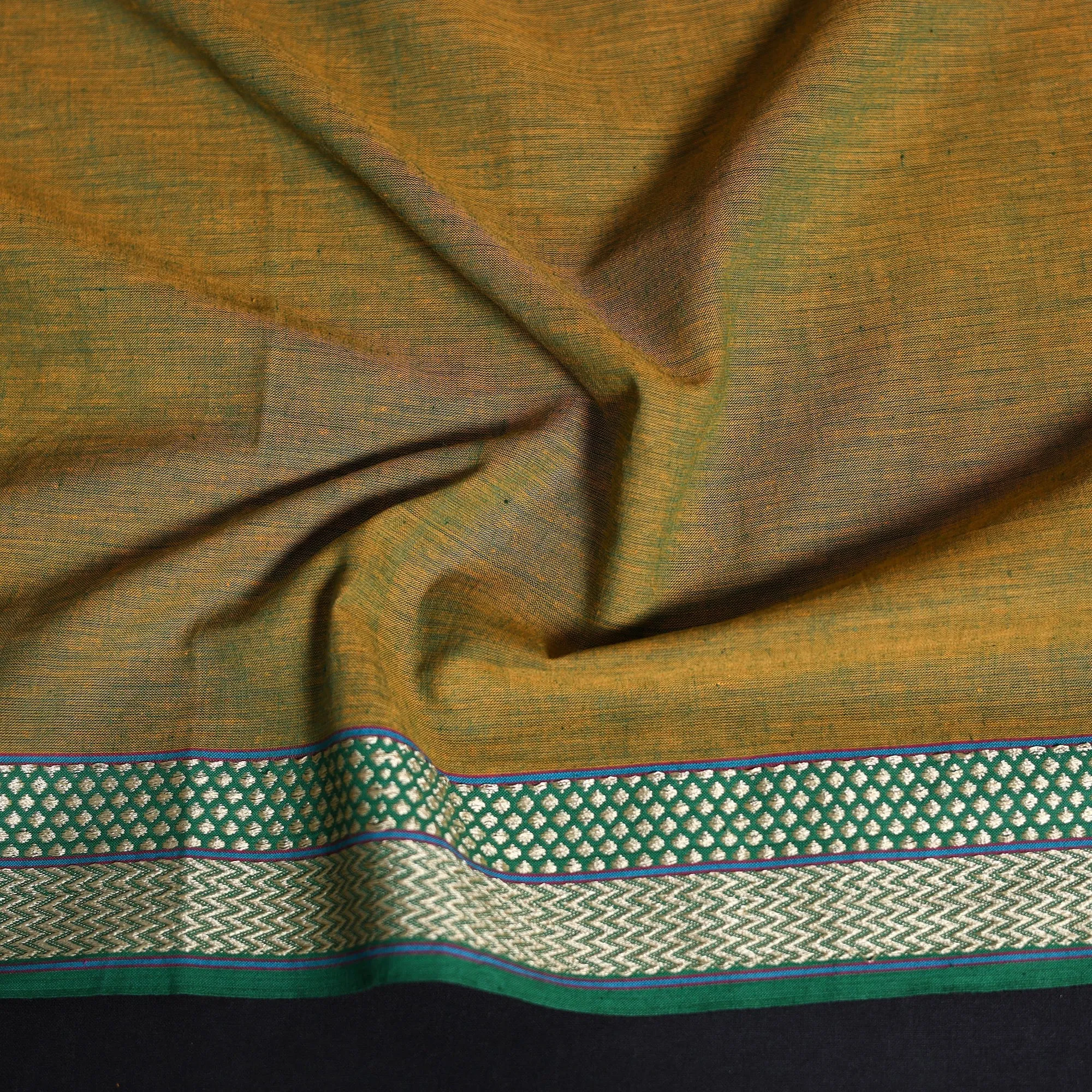 Green - Dharwad Weave Cotton Blouse Piece 12 sold by Itokri product image thumbnail 3