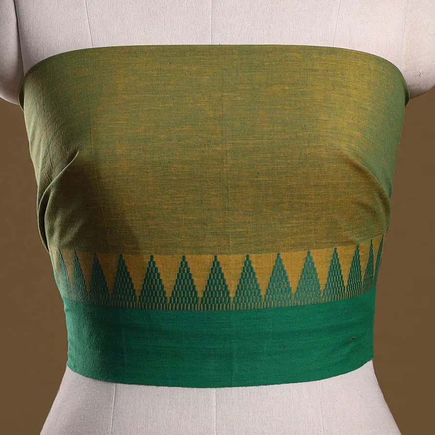 Green - Dharwad Weave Cotton Blouse Piece 11 sold by Itokri product image thumbnail 2