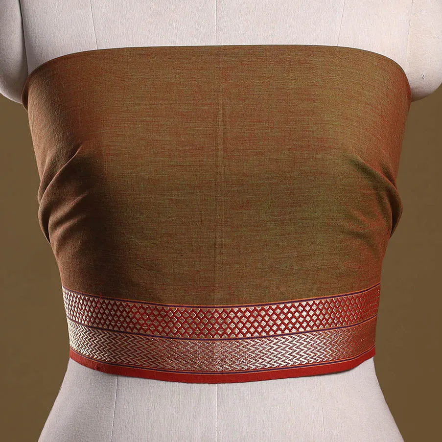 Brown - Dharwad Weave Cotton Blouse Piece 06 sold by Itokri product image thumbnail 2