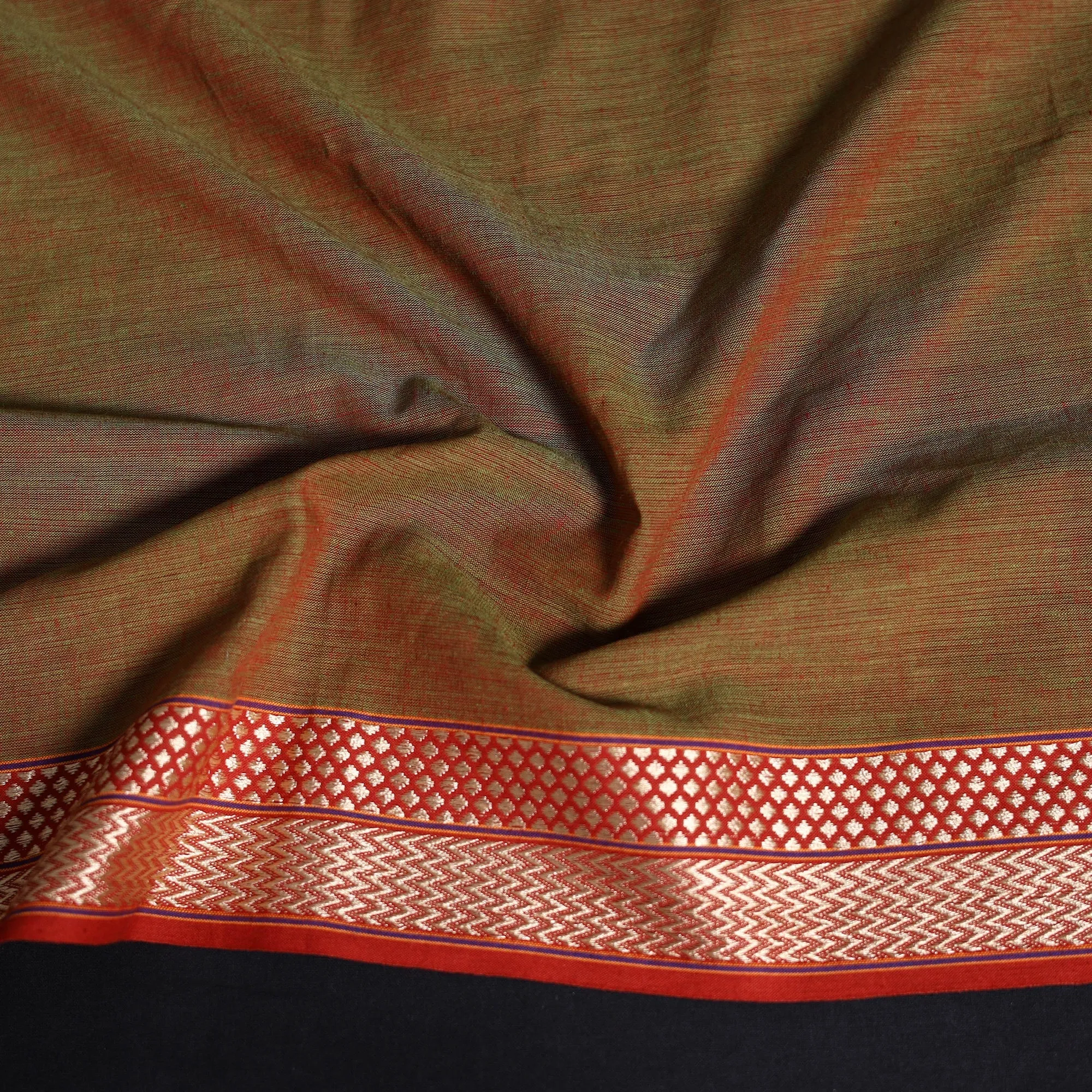 Brown - Dharwad Weave Cotton Blouse Piece 06 sold by Itokri product image thumbnail 3