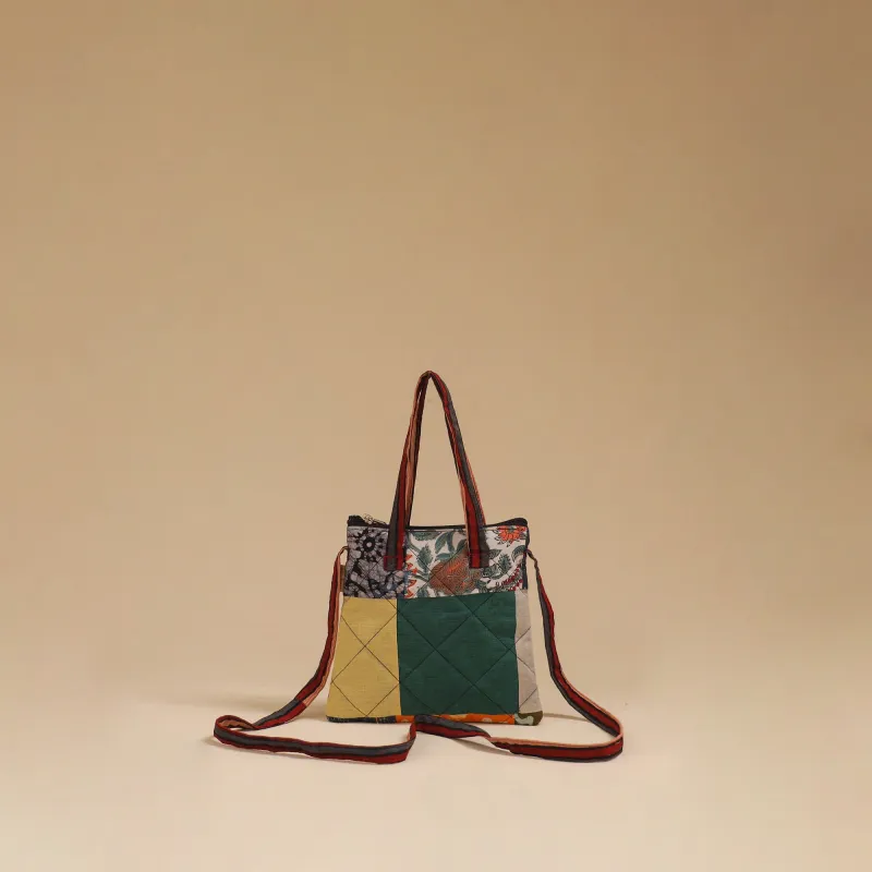 Multicolor - Handmade Quilted Cotton Patchwork Sling Bag 11 made by Itokri
