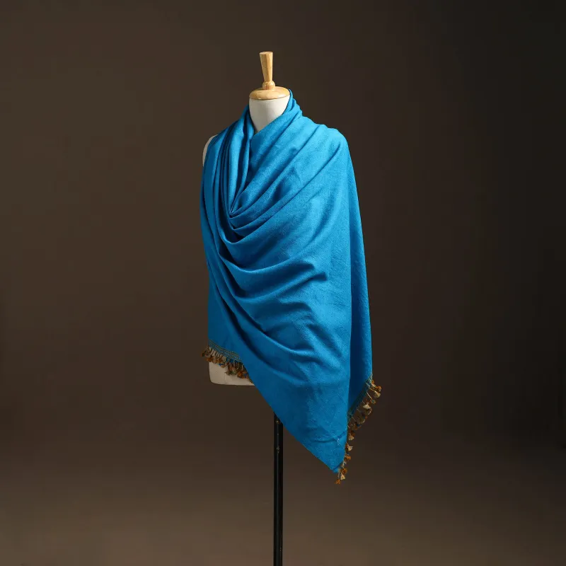 Blue - Kutch Handwoven Merino Wool Shawl 11 sold by Itokri
