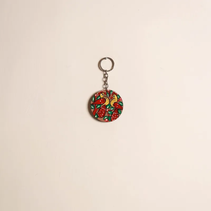 Multicolor - Patua Handpainted Wooden Keychain 78 made by Itokri
