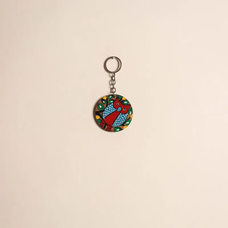 Multicolor - Patua Handpainted Wooden Keychain 63 made by Itokri