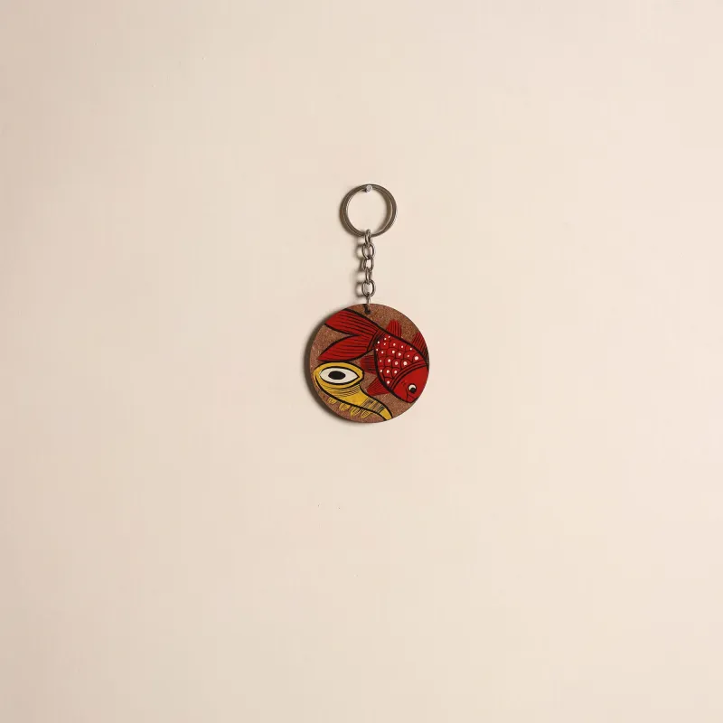 Multicolor - Patua Handpainted Wooden Keychain 55 sold by Itokri