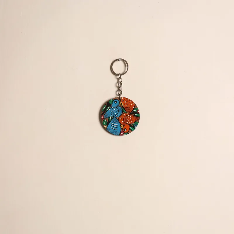 Multicolor - Patua Handpainted Wooden Keychain 54 sold by Itokri