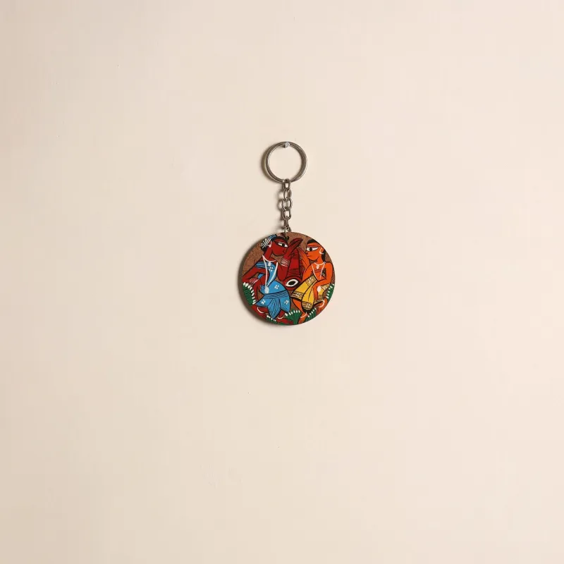 Multicolor - Patua Handpainted Wooden Keychain 48 sold by Itokri