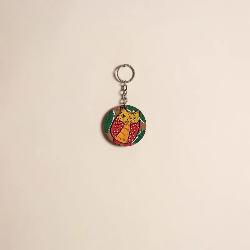 Multicolor - Patua Handpainted Wooden Keychain 41 made by Itokri