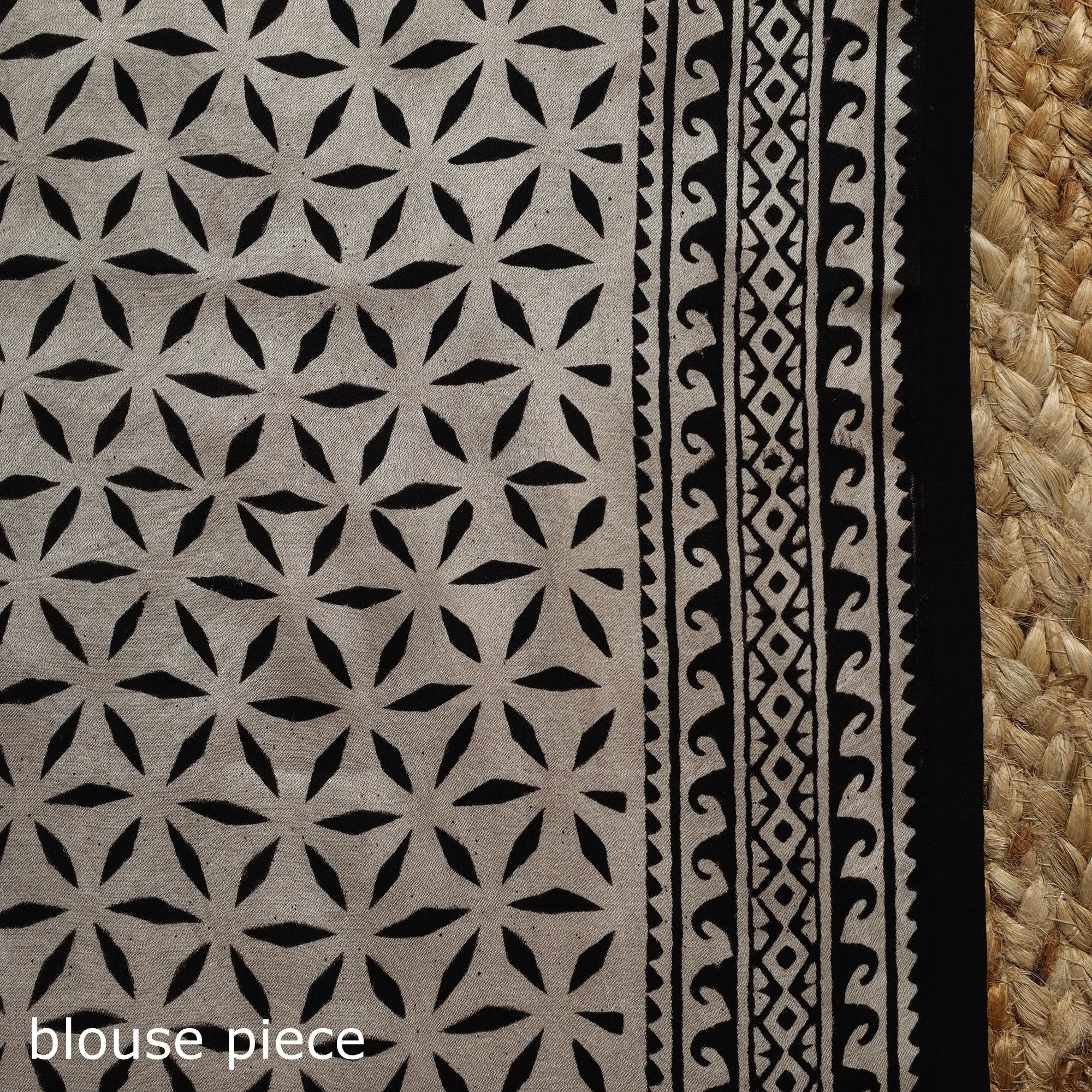 Green - Modal Silk Hand Block Print Bagru Saree 33 sold by Itokri product image thumbnail 5