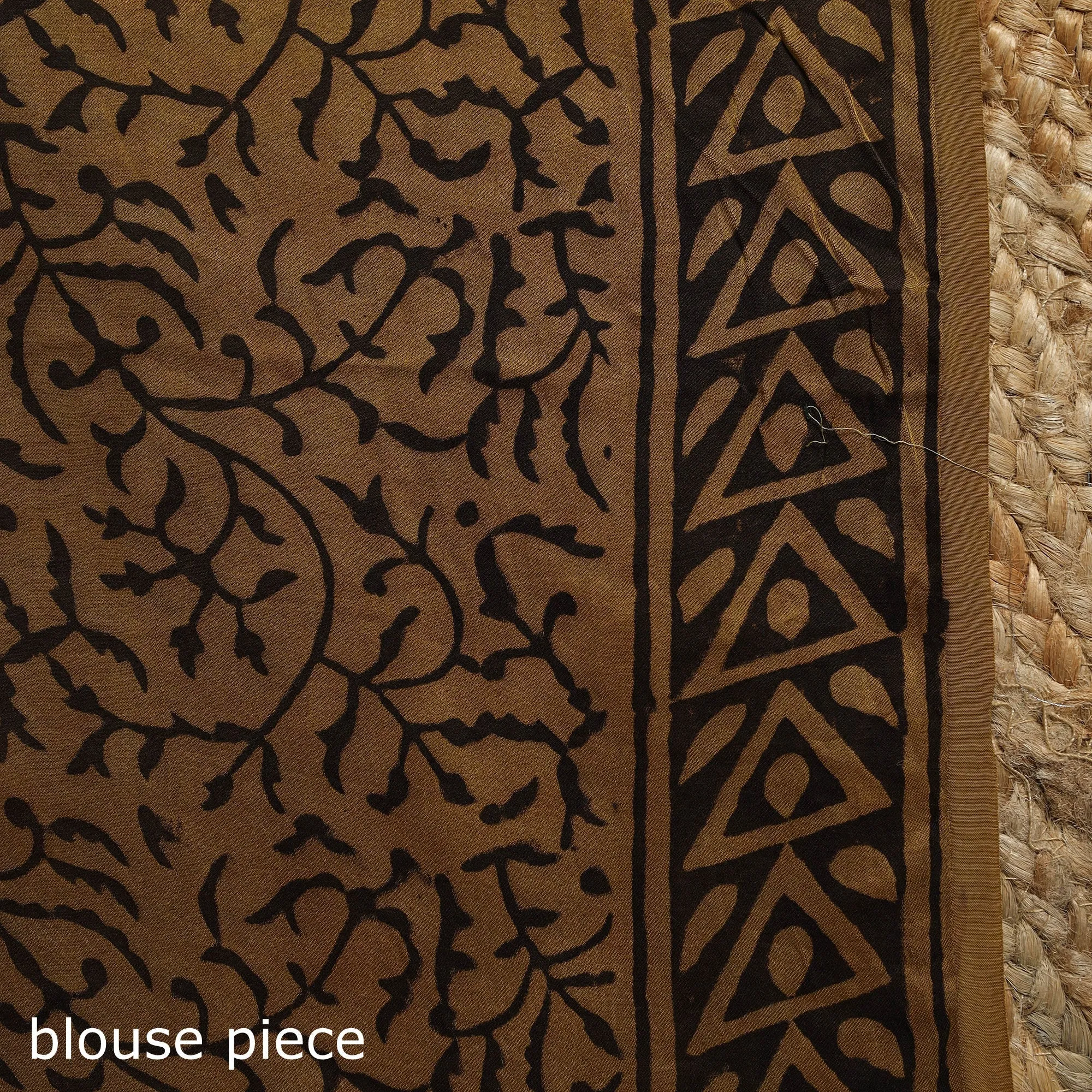 Brown - Modal Silk Hand Block Print Bagru Saree 31 sold by Itokri product image thumbnail 5