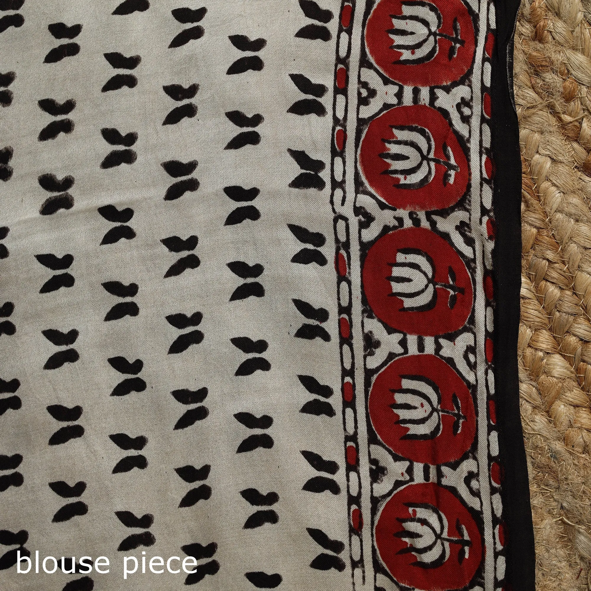 Maroon - Modal Silk Hand Block Print Bagru Saree 25 sold by Itokri product image thumbnail 5