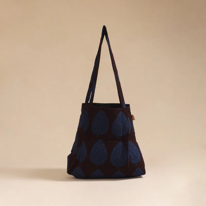 Blue - Handcrafted Fabric Jhola Bag 125 sold by Itokri