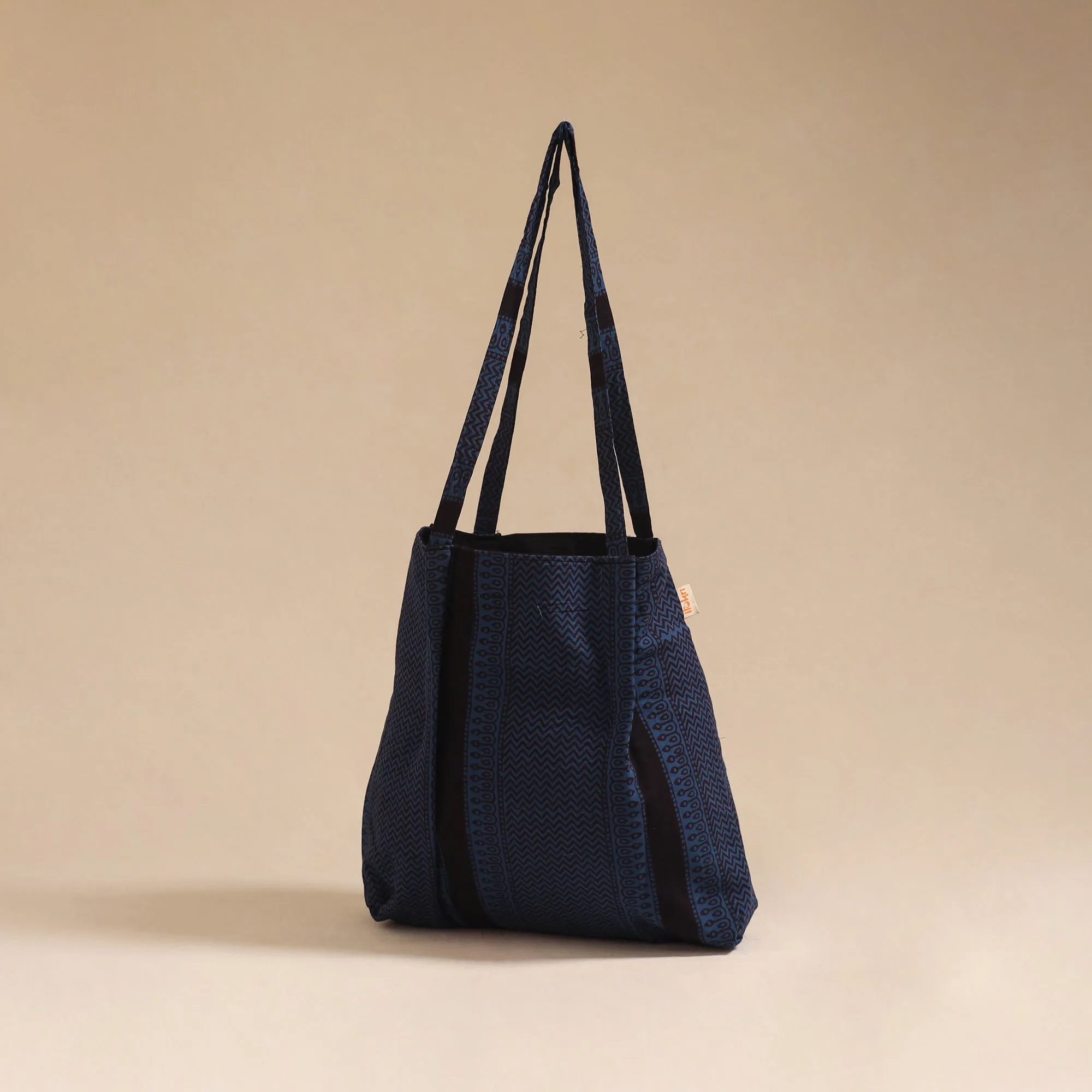 Blue - Handcrafted Fabric Jhola Bag 123 sold by Itokri product image thumbnail 2