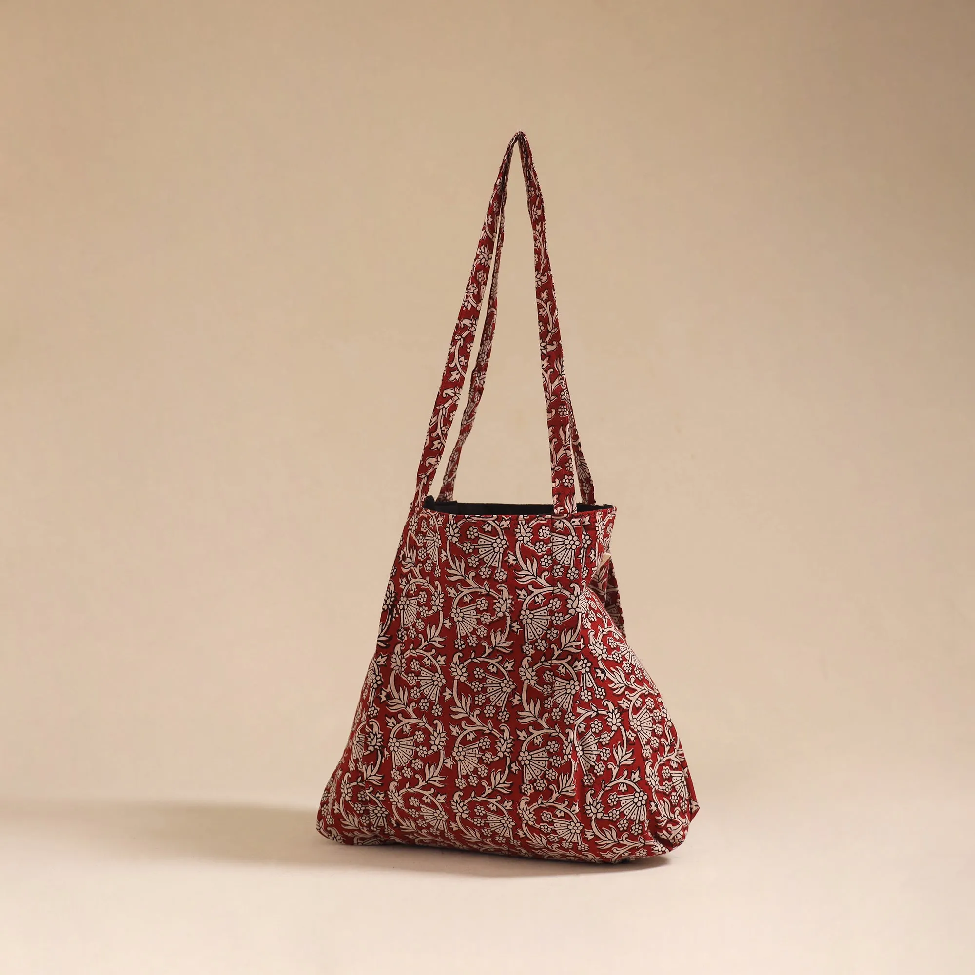 Red - Handcrafted Fabric Jhola Bag 110 sold by Itokri product image thumbnail 2