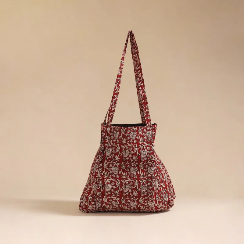 Red - Handcrafted Fabric Jhola Bag 110 sold by Itokri