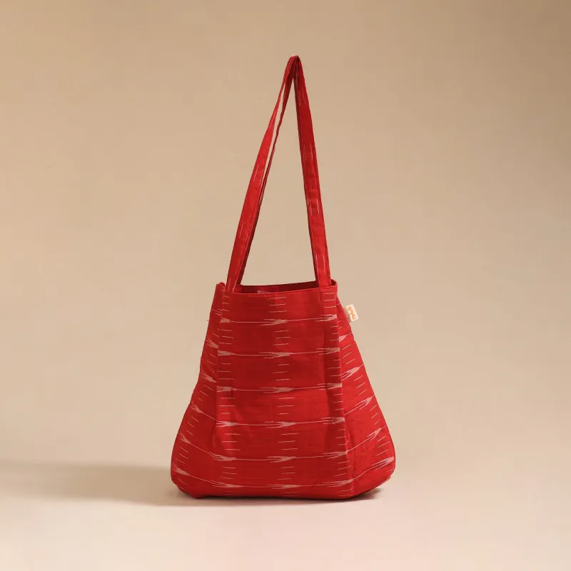 Red - Handcrafted Fabric Jhola Bag 93 sold by Itokri