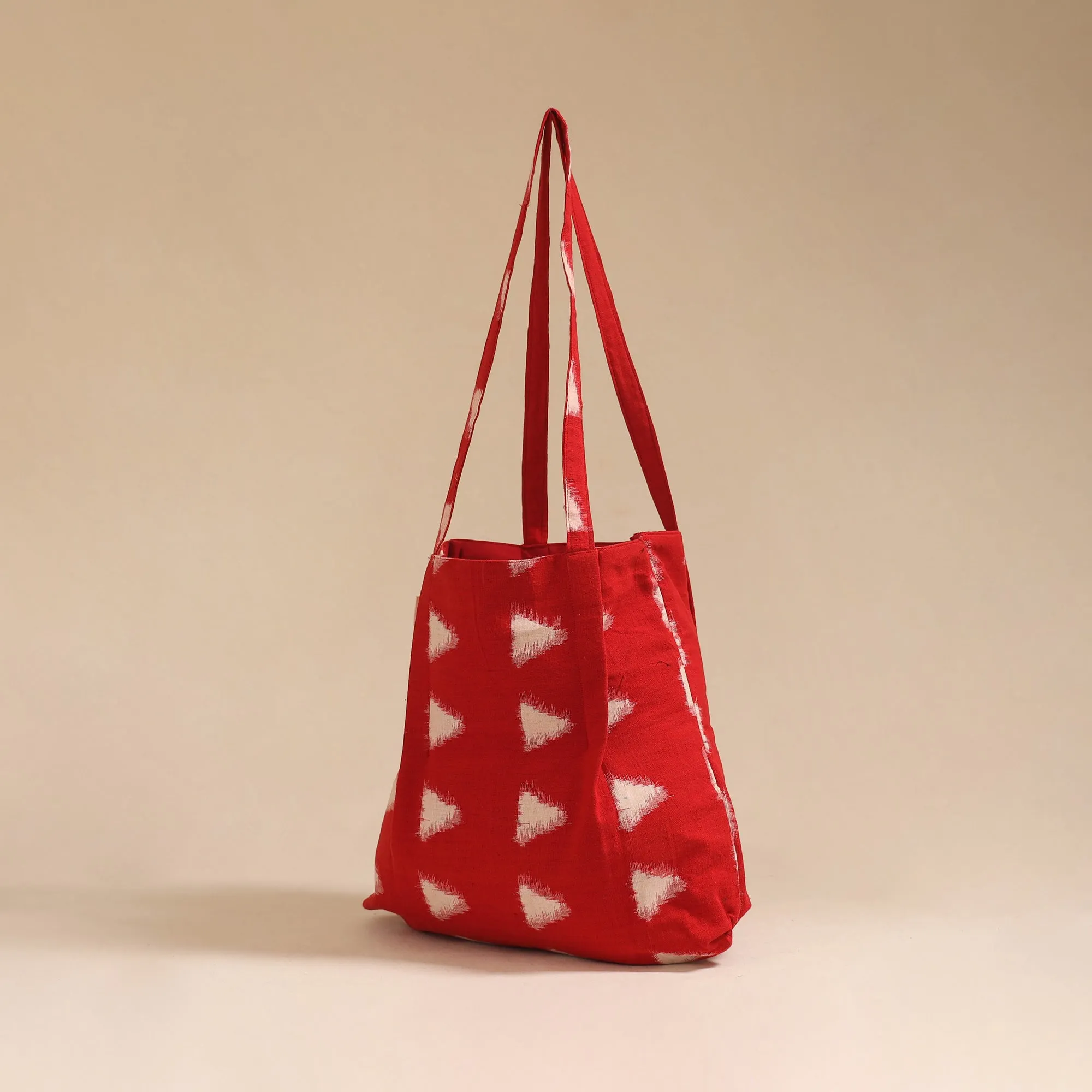 Red - Handcrafted Fabric Jhola Bag 92 sold by Itokri product image thumbnail 2