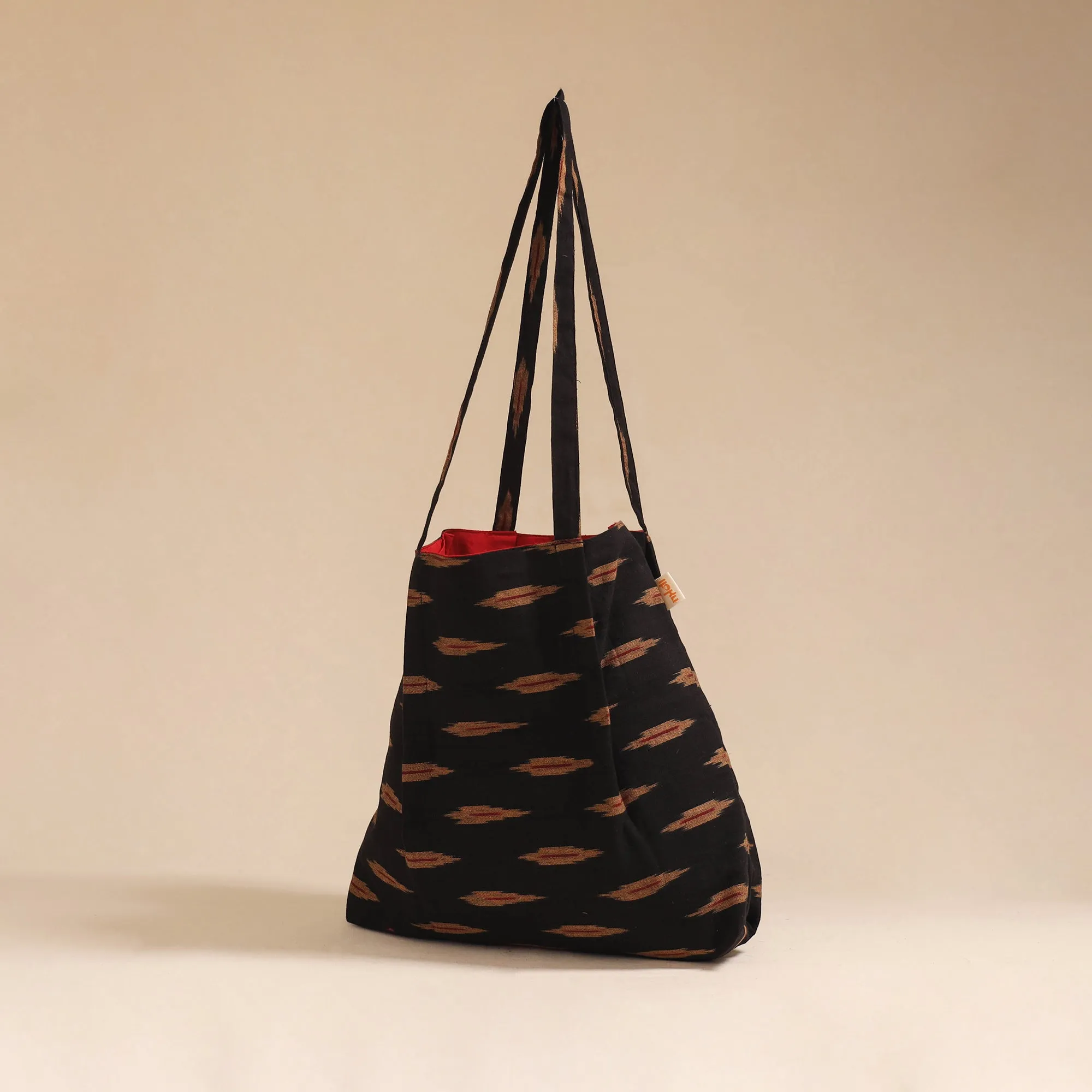 Black - Handcrafted Fabric Jhola Bag 90 sold by Itokri product image thumbnail 2