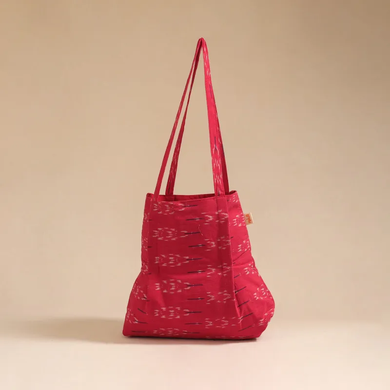 Pink - Handcrafted Fabric Jhola Bag 88 sold by Itokri