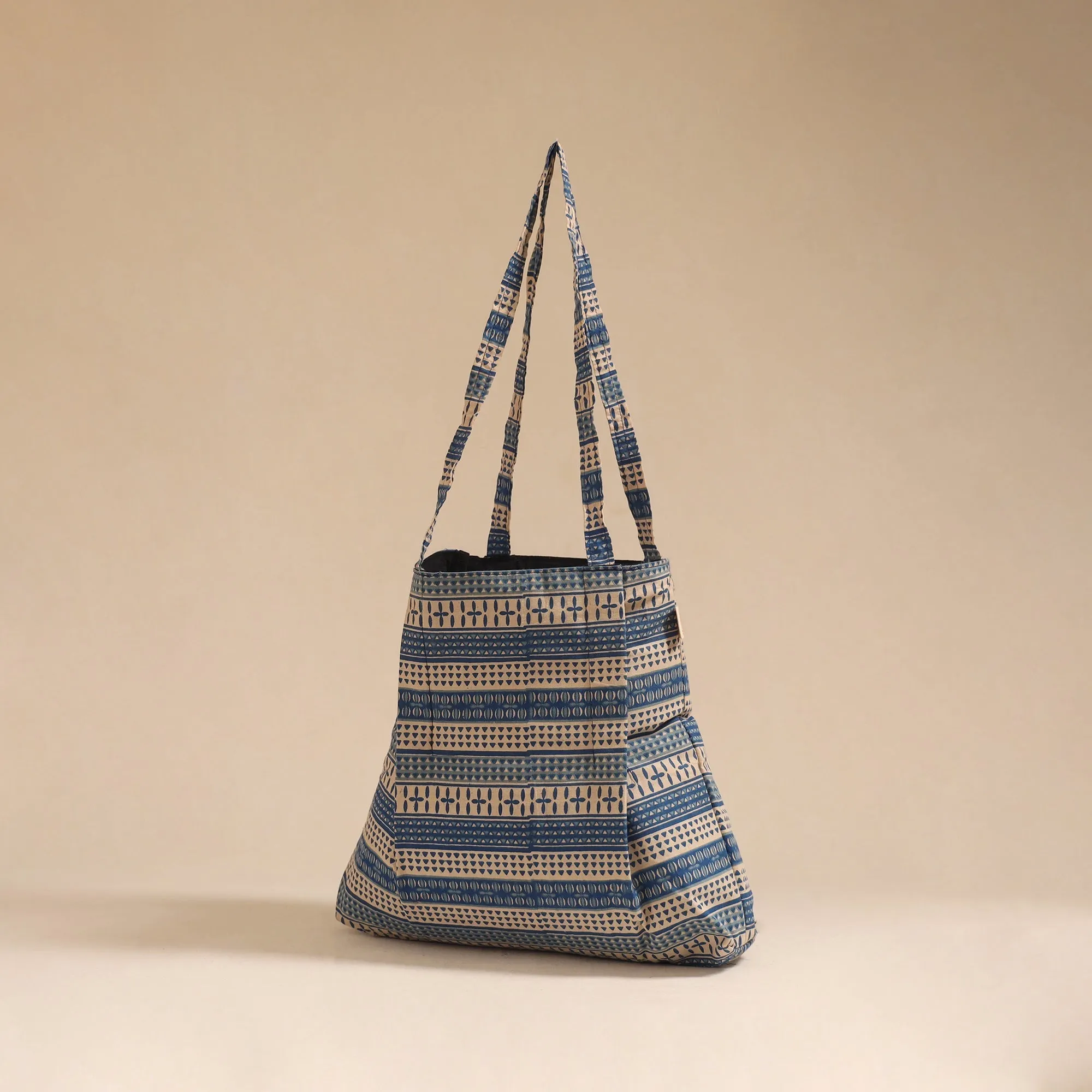 Blue - Handcrafted Fabric Jhola Bag 58 sold by Itokri product image thumbnail 2