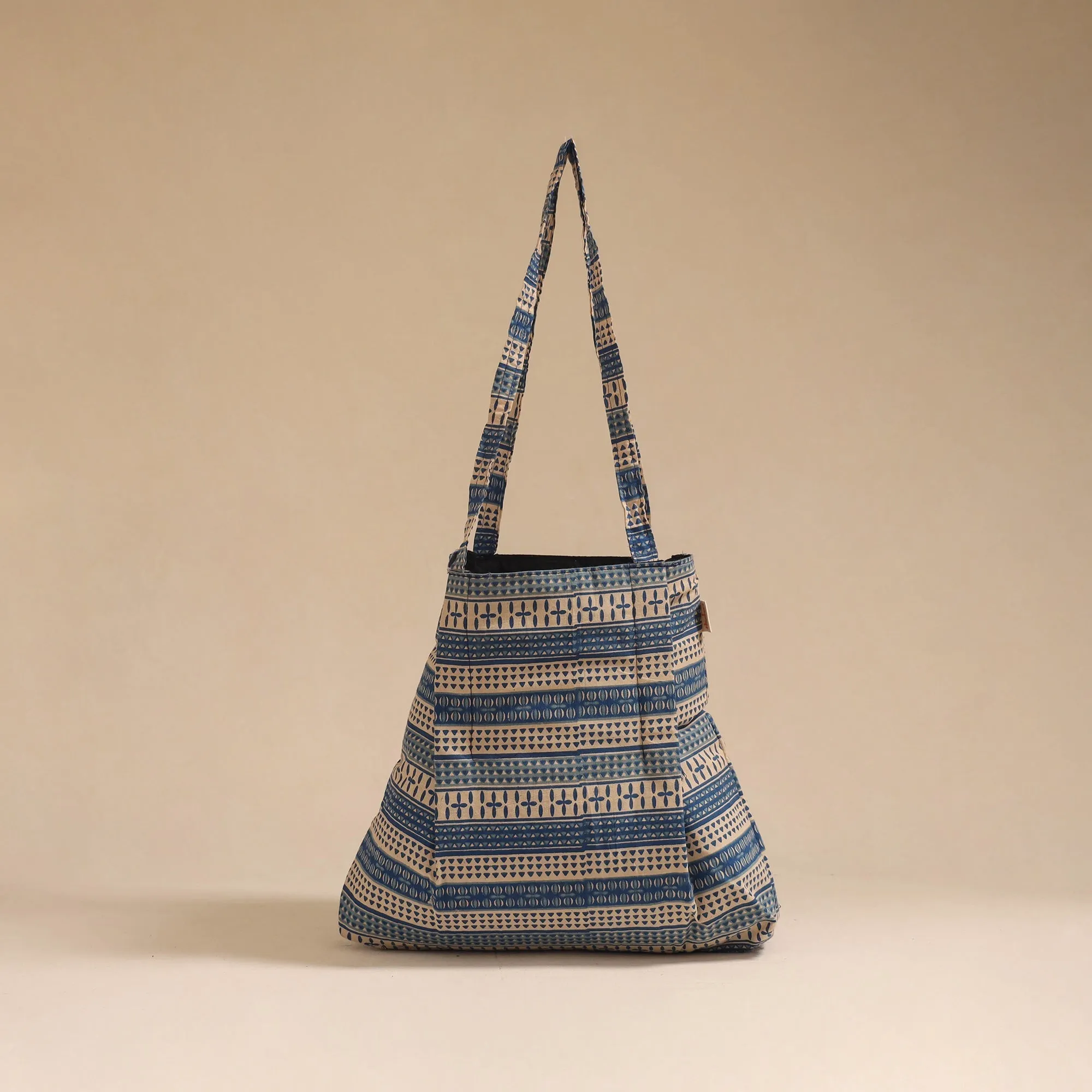 Blue - Handcrafted Fabric Jhola Bag 58 sold by Itokri
