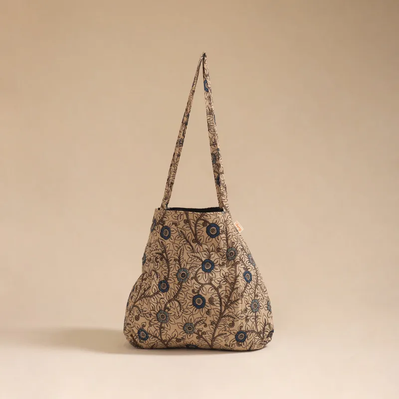 Beige - Handcrafted Fabric Jhola Bag 56 sold by Itokri