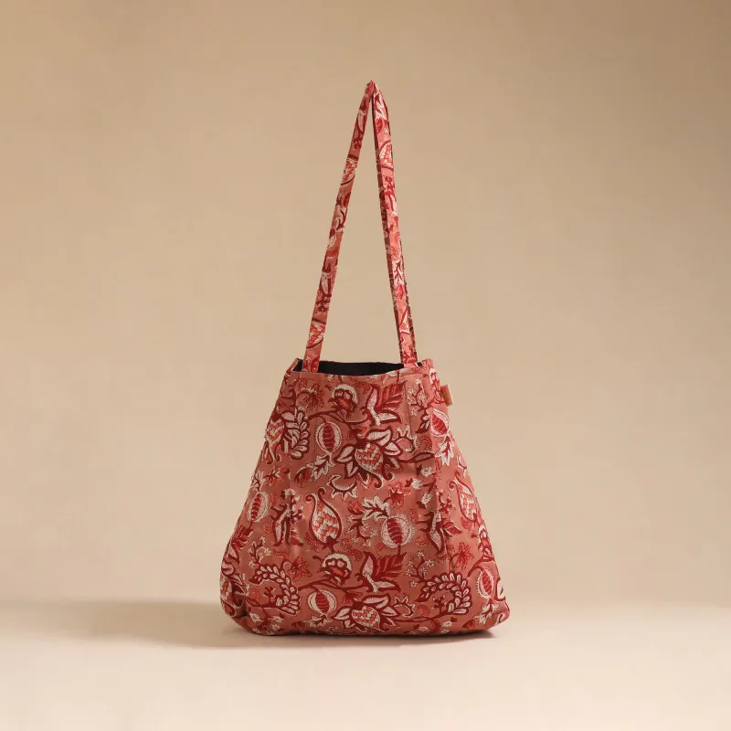 Red - Handcrafted Fabric Jhola Bag 51 sold by Itokri