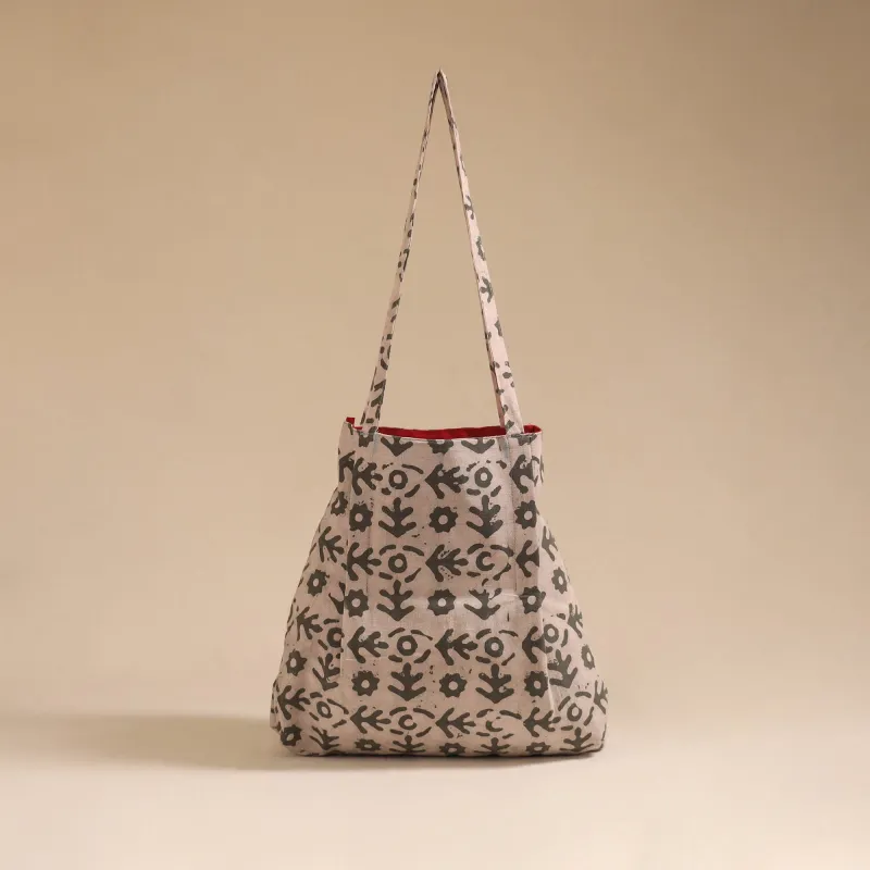 Beige - Handcrafted Fabric Jhola Bag 39 sold by Itokri