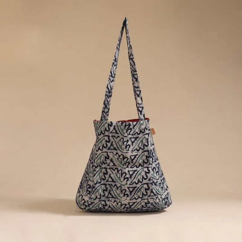 Black - Handcrafted Fabric Jhola Bag 37 sold by Itokri