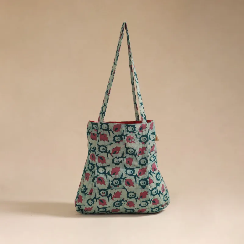 Green - Handcrafted Fabric Jhola Bag 26 sold by Itokri