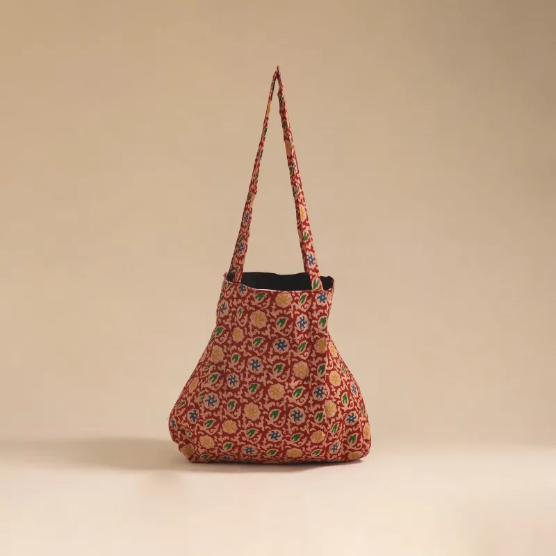 Red - Handcrafted Fabric Jhola Bag 16 sold by Itokri