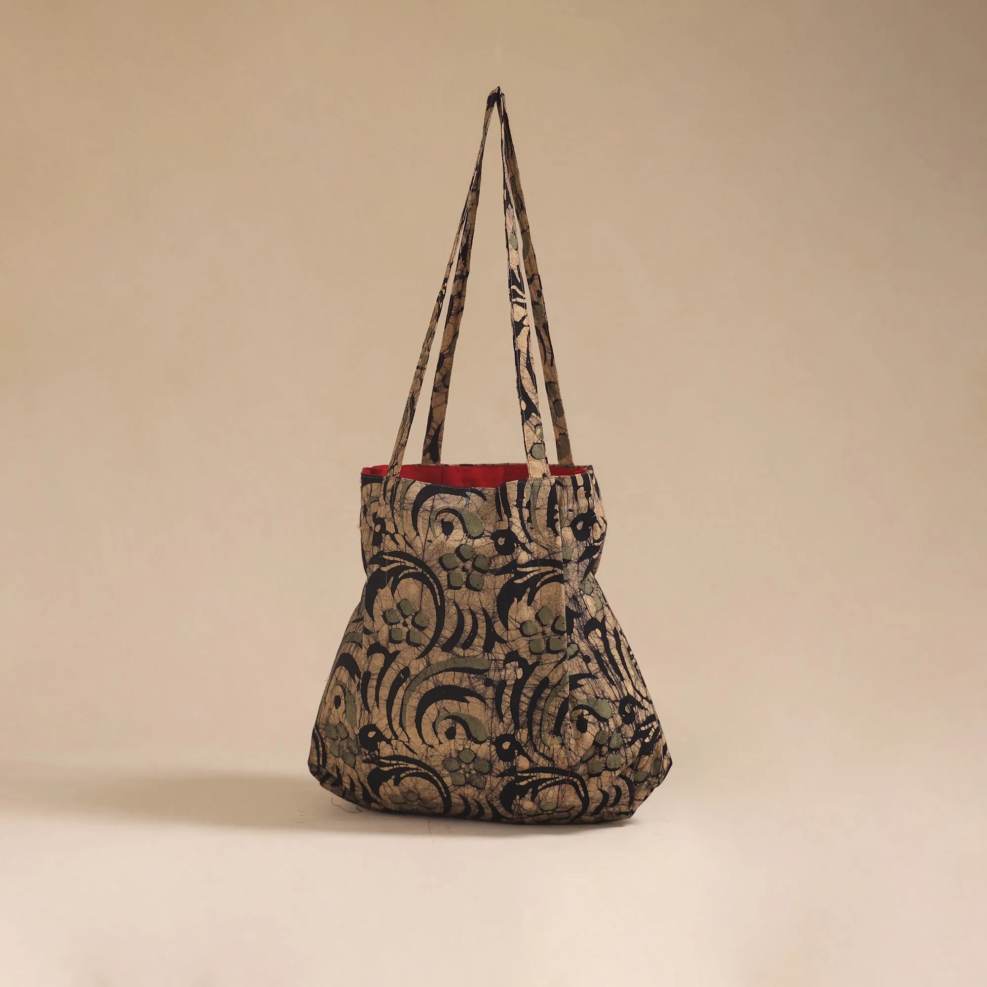 Beige - Handcrafted Fabric Jhola Bag 04 sold by Itokri product image thumbnail 2