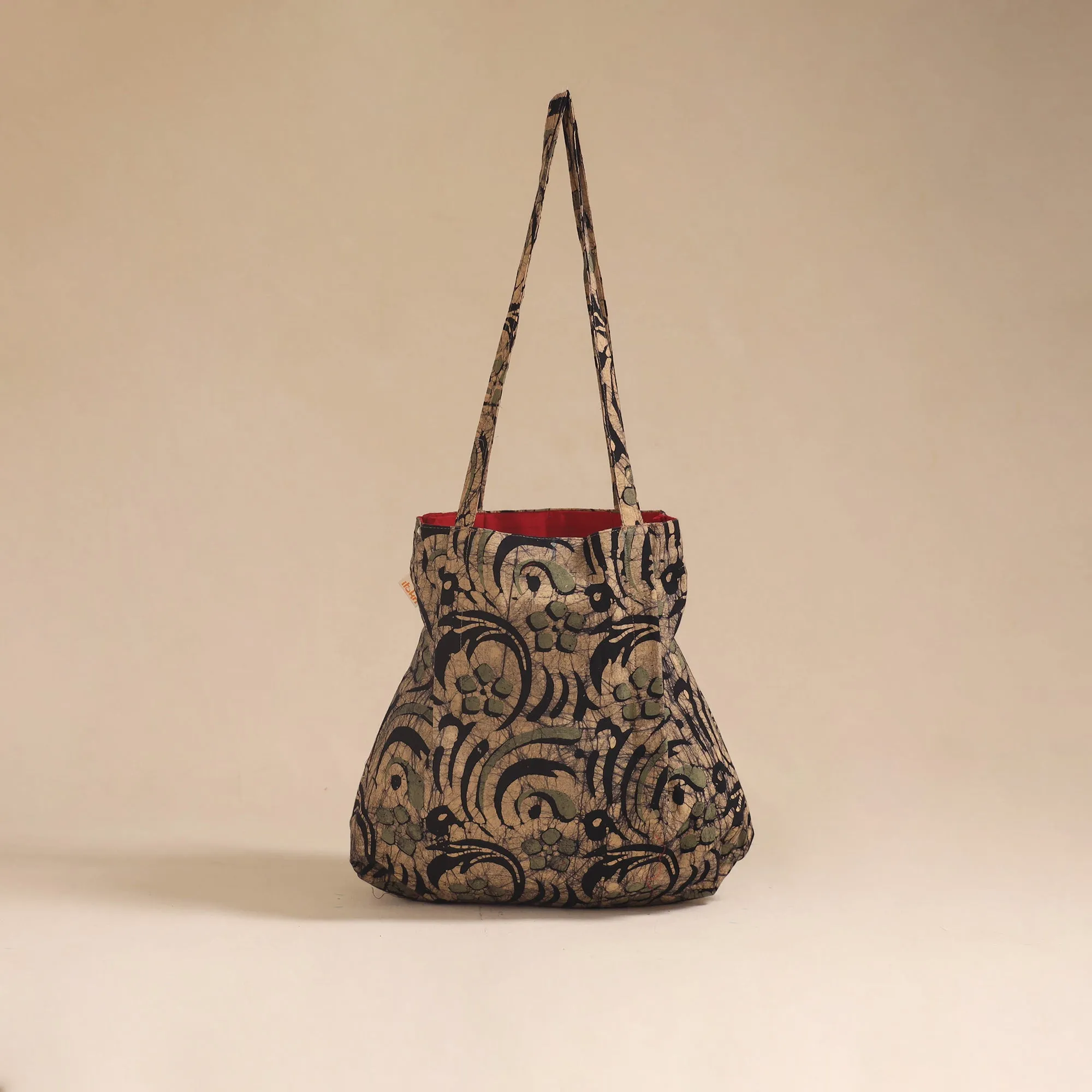 Beige - Handcrafted Fabric Jhola Bag 04 sold by Itokri