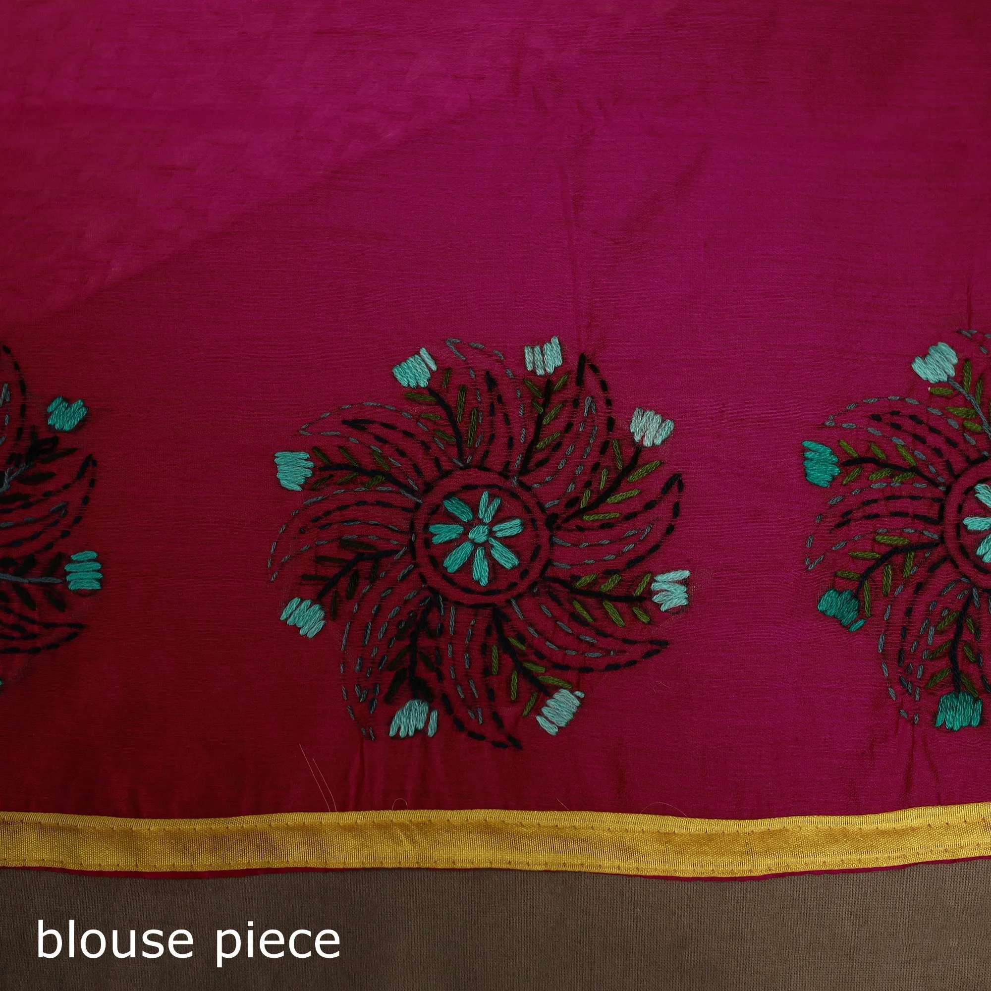 Pink - Bengal Chanderi Silk Hand Embroidered Saree 09 sold by Itokri product image thumbnail 4