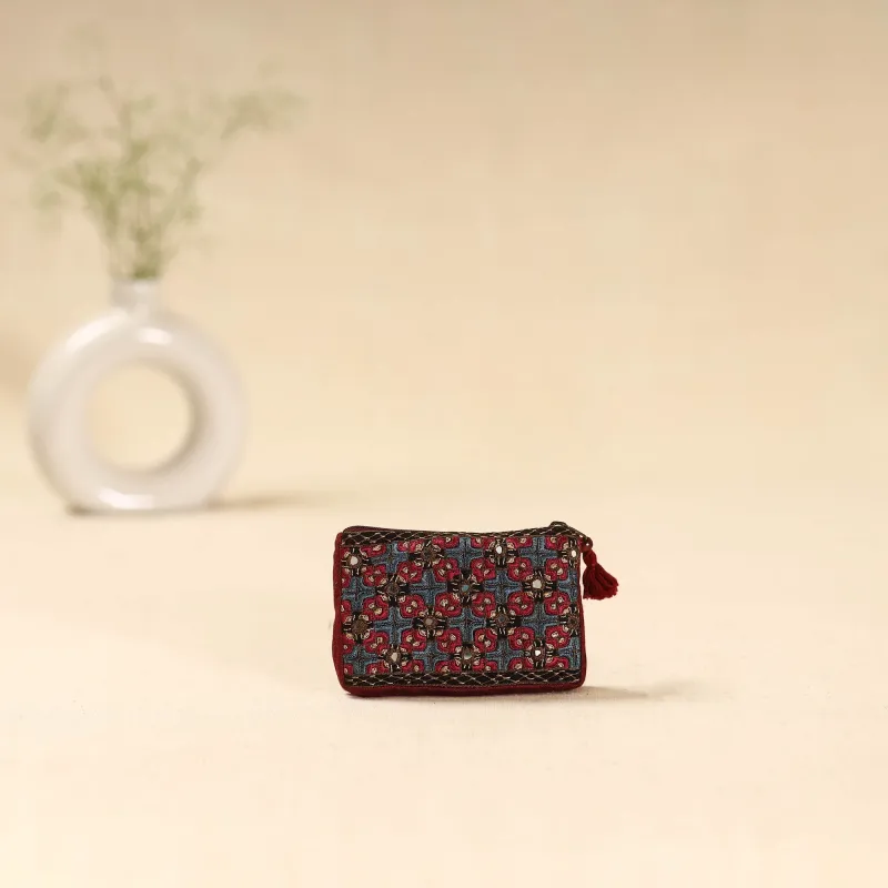 Multicolor - Kutch Neran Hand Embroidered Coin Pouch 175 sold by Itokri