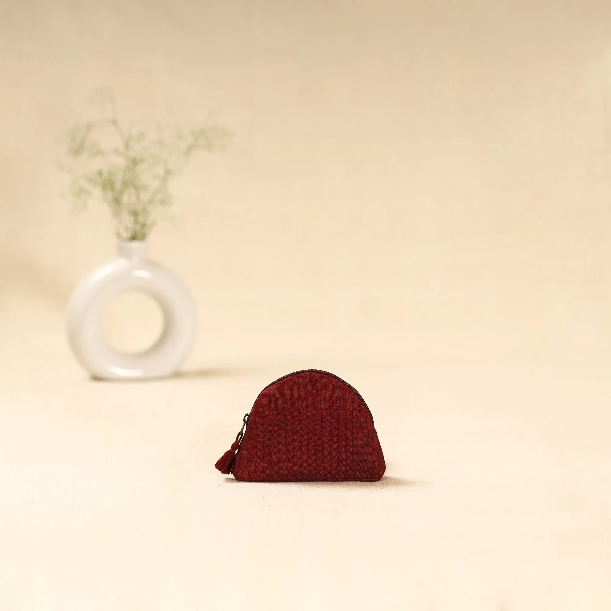 Black - Kutch Ahir Hand Embroidered Coin Pouch 130 sold by Itokri product image thumbnail 3