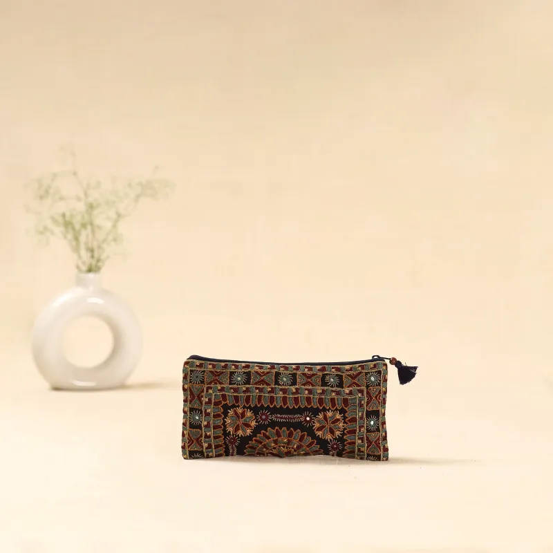 Multicolor - Kutch Node Bhori Hand Embroidered Clutch Purse 27 made by Itokri