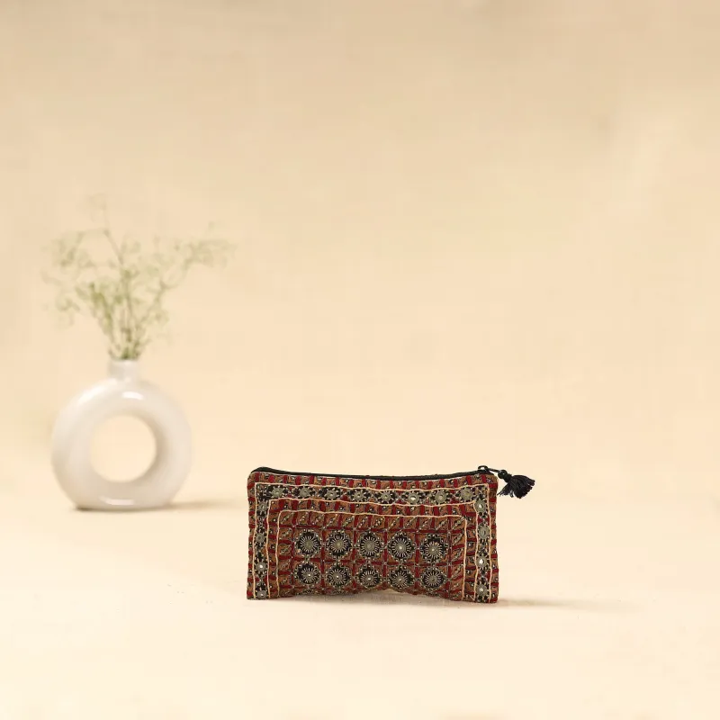 Multicolor - Kutch Node Bhori Hand Embroidered Clutch Purse 25 made by Itokri