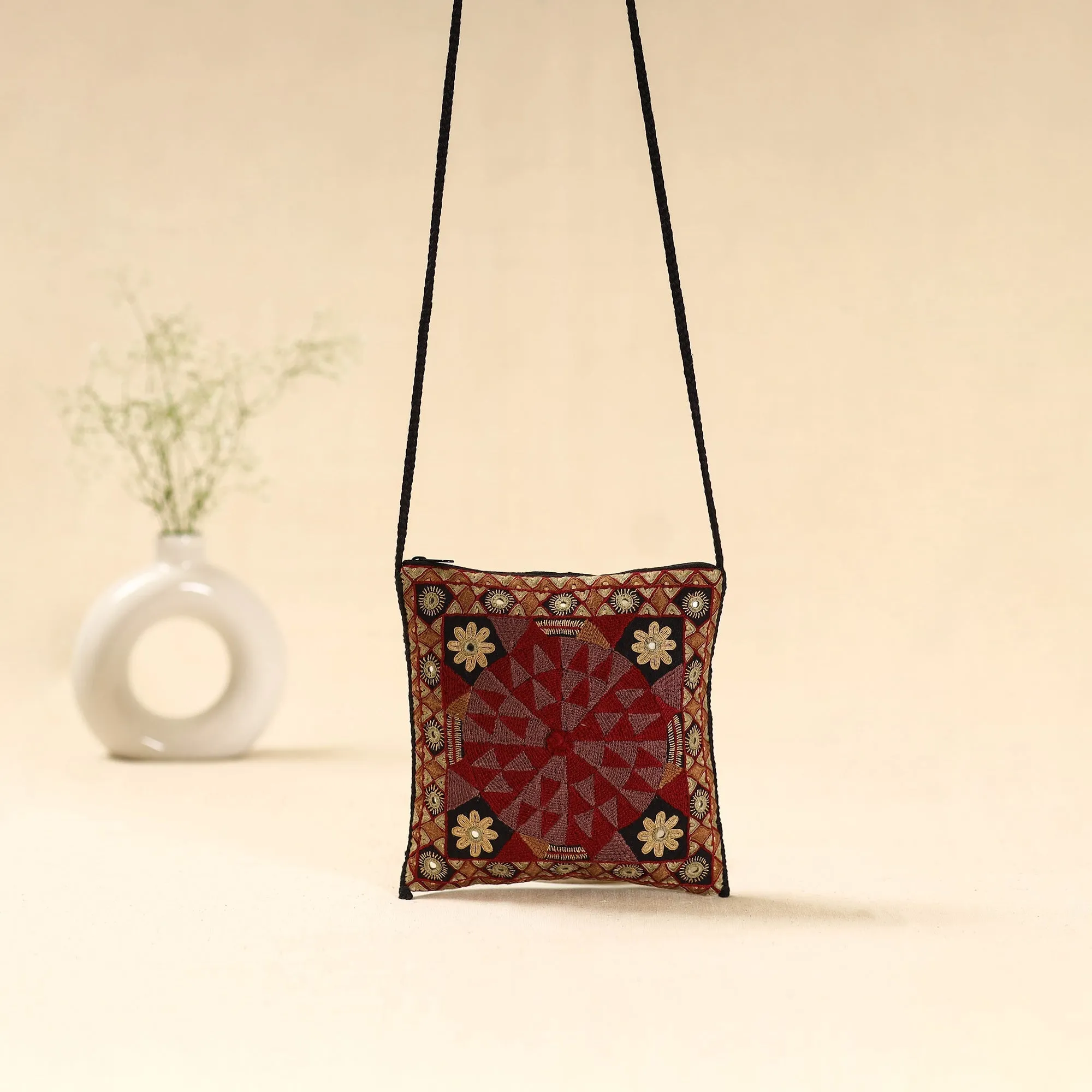 Multicolor - Kutch Node Fulado Hand Embroidered Sling Bag 69 sold by Itokri product image thumbnail 2