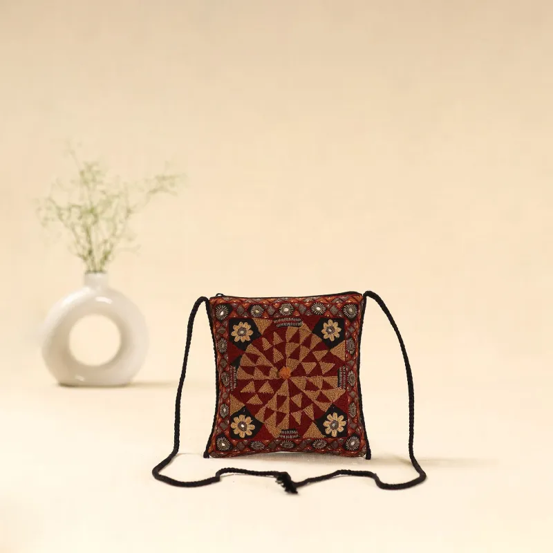 Multicolor - Kutch Node Fulado Hand Embroidered Sling Bag 68 sold by Itokri